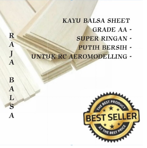Thumbnail 3 2pcs Kayu Balsa sheet 8mm x 100mm x 1000mm