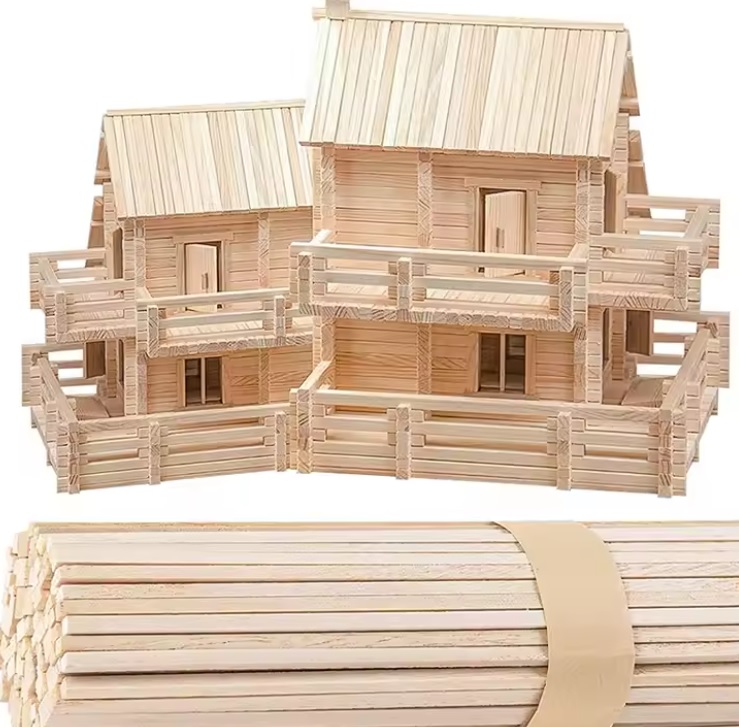 Thumbnail 3 40pcs kayu balsa stick 4mm x 4mm x 500mm