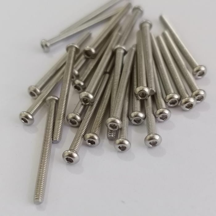 (1pcs) SS304 Baut Button L M2x3