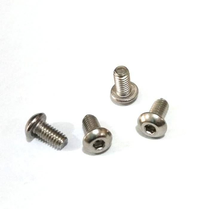 (1pcs) SS304 Baut Button L M2x20