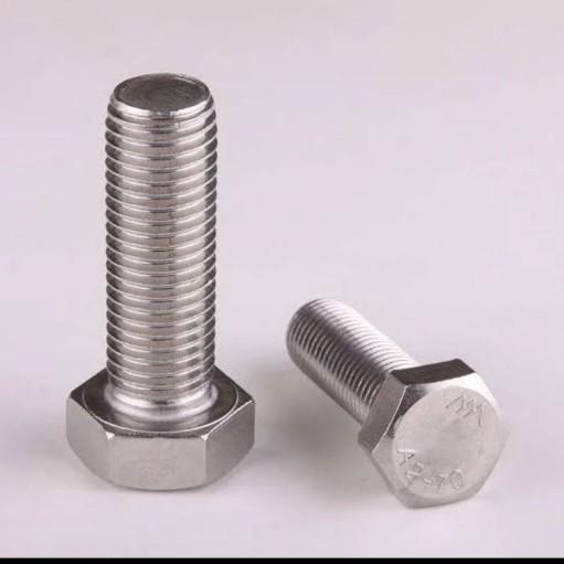 (1pcs) SS304 Baut Hex Bolt M10x45