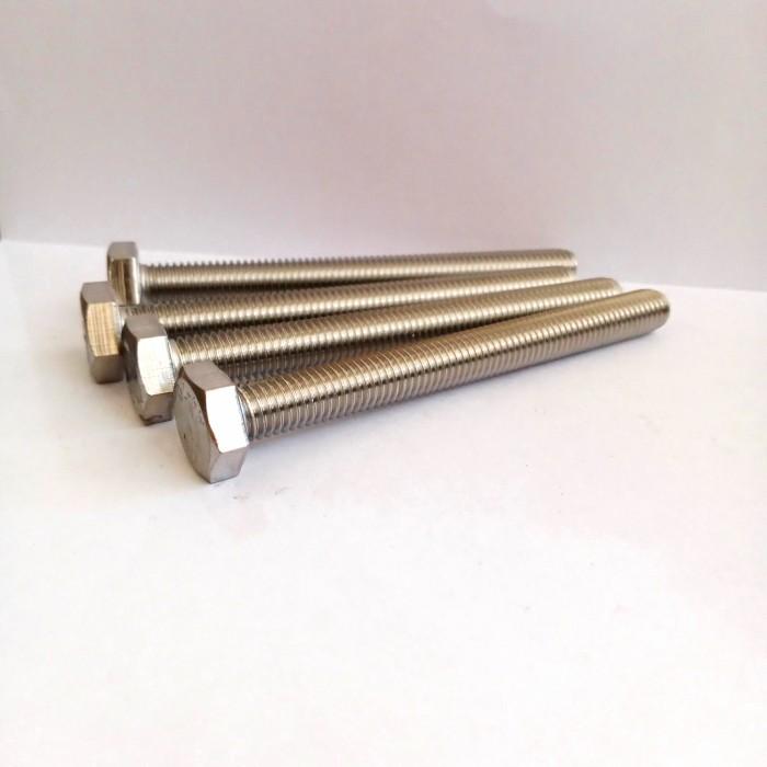 (1pcs) SS304 Baut Hex Bolt M4x25