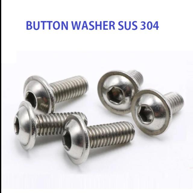 (1pcs) SS304 Baut Button Washer M4x50