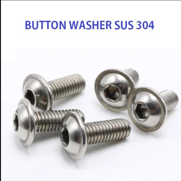 (1pcs) SS304 Baut Button Washer M5x12