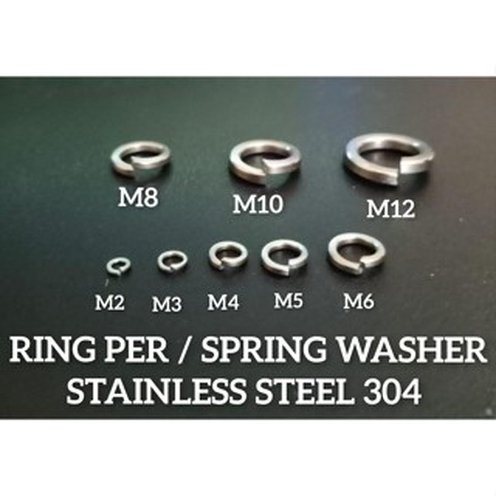 (1pcs) Stainless Steel 304 Ring Per / Spring Washer M2